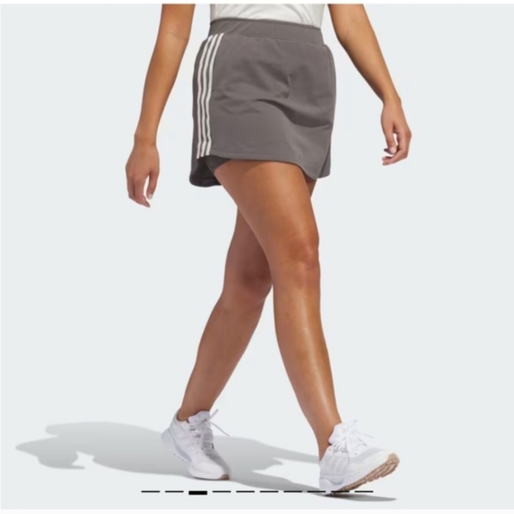 Adidas Womens Size Small Skort Lined Charcoal Gray Pockets Golf Pickleball Golf